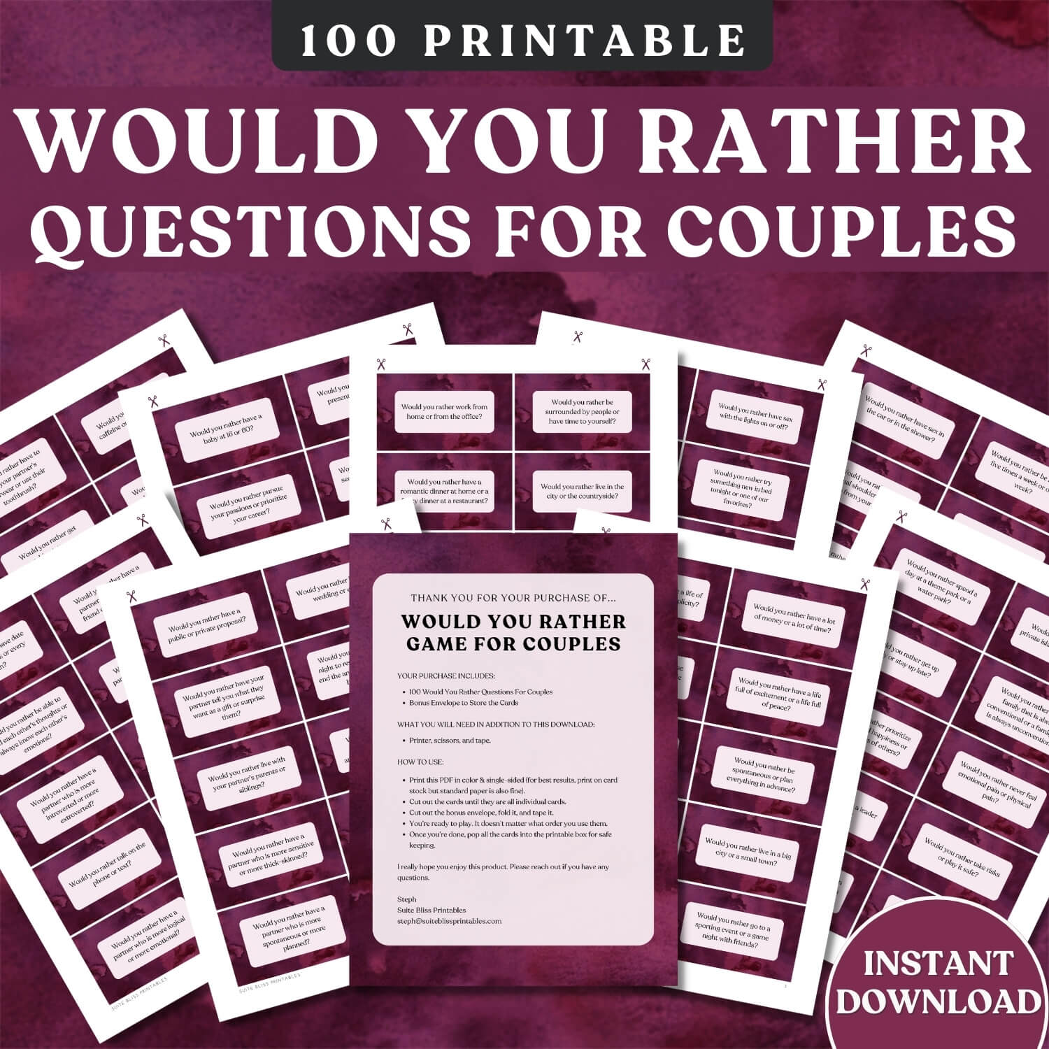 Would you rather questions for couples
